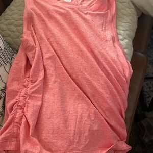 Lululemon Ruched Tank 🌺 Luxe Coral Heather – Size 10